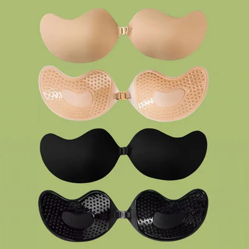Push Up Bra Silicone - 1 Stück Unsichtbarer Selbstklebender Push-Up-BH, Trägerloser